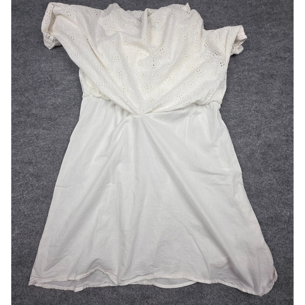 Stetson Western Dress Women XL White Sleeveless Lace Cottond Line Prarie Peasant - Picture 4 of 11